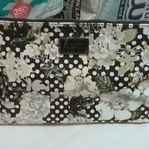 Betsey Johnson wristlet cosmetic bag